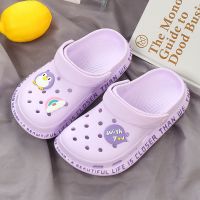 手术室洞洞鞋女护士凉鞋紫色韩版涂鸦学生可爱沙滩凉拖鞋情侣ins臻依缘