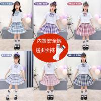 女童jk格裙制服套装日系儿童学院风校服百褶裙夏季学生校服两件套臻依缘