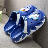 儿童洞洞鞋男童女童夏可爱火焰底包头凉鞋大童软底防滑小孩凉拖鞋臻依缘