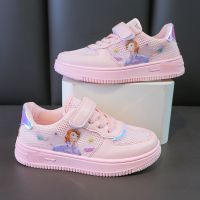 女童板鞋夏季镂空2021新款透气网鞋网面透气卡通百搭女孩运动鞋鞋臻依缘