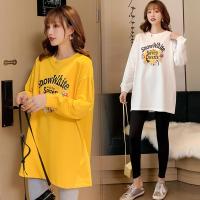 孕妇秋装上衣时尚款套装春秋宽松T恤裙子潮辣妈春秋季外穿两件套
