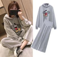 孕妇秋装套装时尚新款春秋季外出洋气卡通上衣服托腹裤潮妈两件套