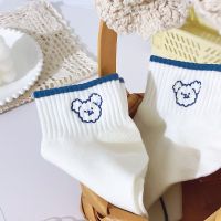 [2-5双装]日系可爱小熊学生网红袜子夏季薄款女ins船袜子春秋款