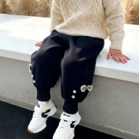 女童裤子秋冬加厚外穿2021新款洋气儿童一体绒卫裤女宝宝加绒长裤臻依缘