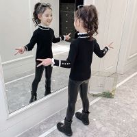 女童打底衫毛衣2021秋冬新款洋气韩版女孩半高领加厚上衣针织衫潮臻依缘