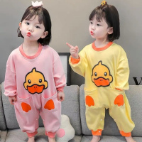 女童睡衣春秋季连体卡通婴儿童小童小女孩宝宝长袖家居服春秋款臻依缘