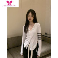 YUNWUXIN卡其色卫衣女新款韩版外套设计感小众百搭显瘦T恤上衣