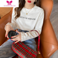 YUNWUXIN白色打底衫女内搭2022早秋新款宽松长袖t恤女装百搭上衣