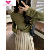 YUNWUXIN任小艺纯色内搭打底衫女秋2022新款薄款短款基础百搭长袖t恤上衣T恤