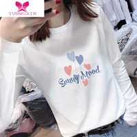 YUNWUXIN白色长袖t恤女2022年新款装宽松体恤薄款打底衫上衣洋气内搭T恤