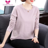 YUNWUXIN中年妈妈长袖T恤女士装洋气秋衣外穿宽松休闲上衣打底衫
