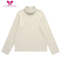 YUNWUXIN星球-弹性舒适保暖日式坑条高领打底衫女内搭长袖T恤奶兔