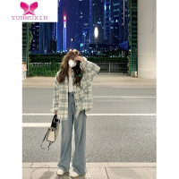 YUNWUXIN格子衬衫外套女薄款外搭长袖衬衣早初秋chic上衣韩版小个子