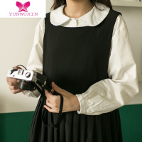 YUNWUXIN小雨良品 日系森系娃娃领jk白衬衫内搭女长袖甜美宽松学院风上衣