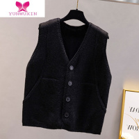 YUNWUXIN毛衣马甲女背心宽松2022新款v领打底坎肩上衣外搭毛线针织衫马夹
