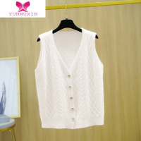 YUNWUXIN毛衣马甲背心针织新款韩版学生宽松大码百搭无袖坎肩女外穿马夹