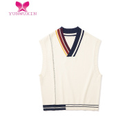 YUNWUXIN[肖战同款]背心情侣学院风V领针织衫马甲日系复古毛衣