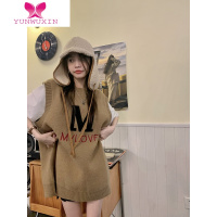 YUNWUXIN复古针织马甲背心女秋季网红日系学院风洋气宽松外穿慵懒风马夹潮