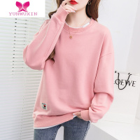 YUNWUXIN卫衣女2022宽松慵懒风长袖T恤上衣服装加绒打底衫ins潮