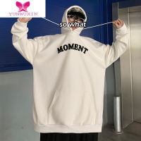 YUNWUXIN情侣装秋装2022新款简约字母刺绣连帽卫衣女薄款韩版宽松外套