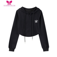 YUNWUXIN公主昕薇连帽卫衣开衫女短款小个子秋装2022新款甜酷刺绣拉链上衣