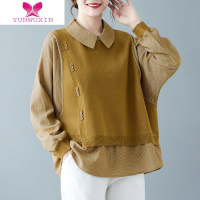 YUNWUXIN卫衣女中年妈妈秋装洋气减龄2022新款大码宽松休闲假两件上衣