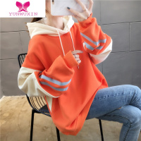 YUNWUXIN橘橙色卫衣女士加绒加厚潮ins上衣2022新款宽松韩版洋气外套
