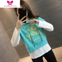 YUNWUXIN早秋小个子卫衣女装2022年新款潮洋气减龄外套薄款假两件上衣