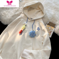 YUNWUXIN可爱挂件卫衣女2022新款别致漂亮宽松慵懒上衣ins设计感小众外套