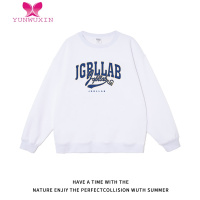 YUNWUXINJingle Bear2022秋季新款圆领卫衣女潮牌宽松情侣装加绒灰色外套