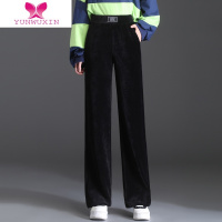 YUNWUXIN灯芯绒阔腿裤女2022年新款大码休闲直筒加绒雪尼尔女裤子