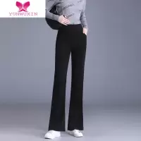 YUNWUXIN欧棉绒微喇裤子女2022新款高腰女裤显瘦雪尼尔休闲喇叭裤