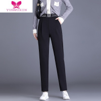 YUNWUXIN哈伦裤女冬中年妈妈裤子外穿高腰小脚加绒女裤冬显瘦休闲西裤