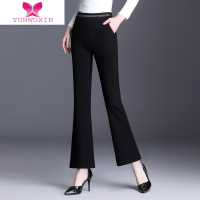 YUNWUXIN加绒微喇叭裤子女2022新款外穿女士休闲加厚女裤保暖棉裤