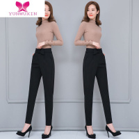 YUNWUXIN哈伦裤女秋季高腰2021新款时尚休闲黑色西裤宽松大码小脚女裤