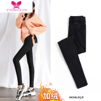 YUNWUXIN200斤大码黑色打底裤女冬季外穿加绒棉裤胖mm女裤加厚小黑裤