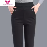 YUNWUXIN妈妈裤子女长裤直筒中老年人女裤弹力宽松2020新款女裤高腰