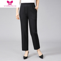 YUNWUXIN中老年女裤棉麻女士夏季薄款宽松休闲裤妈妈装亚麻直筒裤子奶奶裤