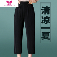 YUNWUXIN中老年人女裤宽松大码奶奶婆婆松紧腰妈妈装夏装薄款老人裤子
