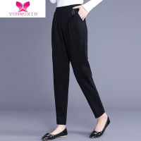 YUNWUXIN显瘦条纹哈伦裤女大码宽松弹力女裤韩版百搭长裤休闲裤西裤女