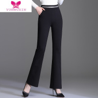 YUNWUXIN微喇裤女2022夏季新款高腰休闲长裤女士女裤黑色喇叭裤子