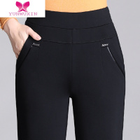 YUNWUXIN中老年妈妈裤子春新款加绒直筒休闲长裤宽松外穿中年人女裤