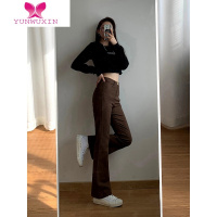 YUNWUXIN复古牛仔微喇叭裤女秋季韩版高腰直筒裤修身显瘦百搭显高喇叭裤子