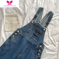 YUNWUXIN牛仔裤女夏显瘦百搭2022年新款韩版女装小众设计高腰阔腿背带裤子