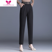 YUNWUXIN妈妈裤子中年女士黑色裤子新款大码哈伦萝卜休闲西装长裤薄款