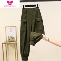 YUNWUXIN加大码女装2022秋季新款胖mm裤子显瘦洋气高腰休闲裤百搭工装裤潮