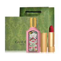 古驰(GUCCI)绮梦栀子花女士香水50ml EDP+金管哑光口红505#3.5g礼盒装