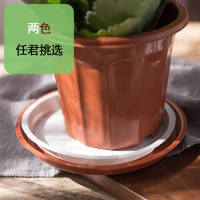 接水盘盘移动底盘盘圆形托盘花盆底座托盘花盘托 藕色 /砖红200#内16