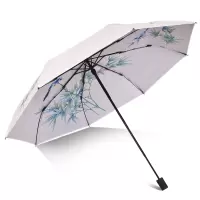天堂伞伞中国风牡丹晴雨伞女折叠双层防晒太阳伞遮阳伞两用 粉色(竹韵)