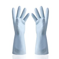 2双装洗碗手套女家务橡胶厨房阿斯卡利 型洗衣衣服胶皮家用清洁 莫兰迪XSJ740-蓝色(2双装) S